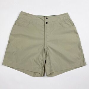 ISIS Performance Hiking‎ Full Zip Belly Button to Tailbone Shorts Women 10 Khaki